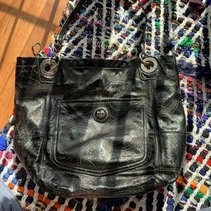 Coach purse black patent